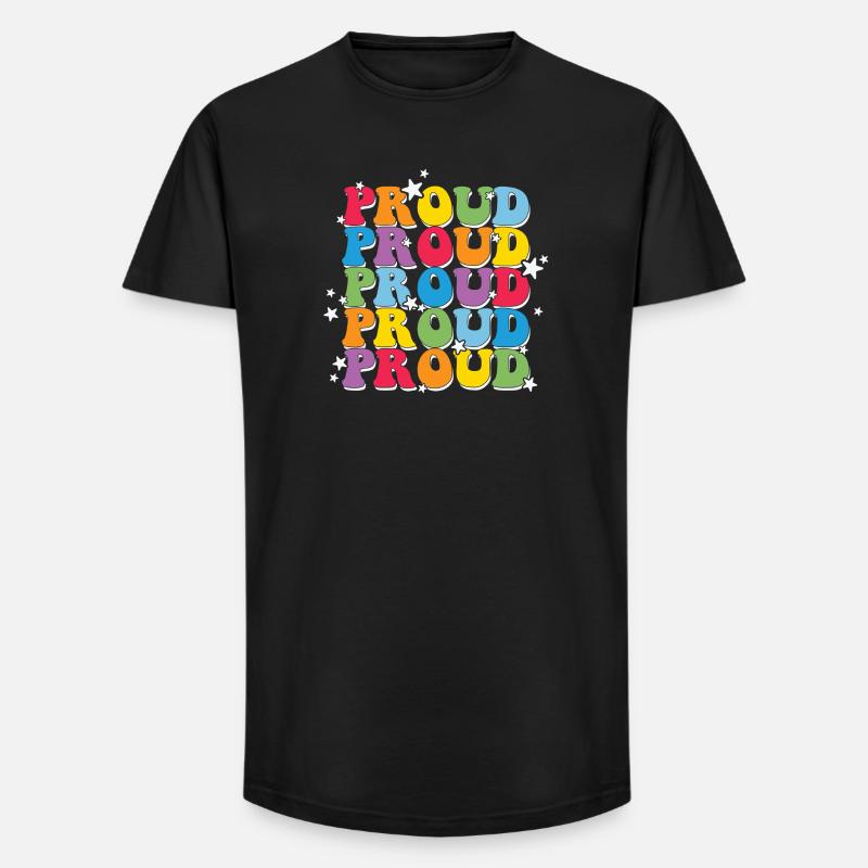 LGBT, Regenbogen, Pride-Monat - Long Fit Männer T-Shirt - Schwarz