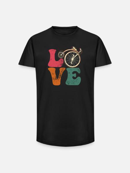 Love on Wheels - Long Fit Men's T-Shirt - black