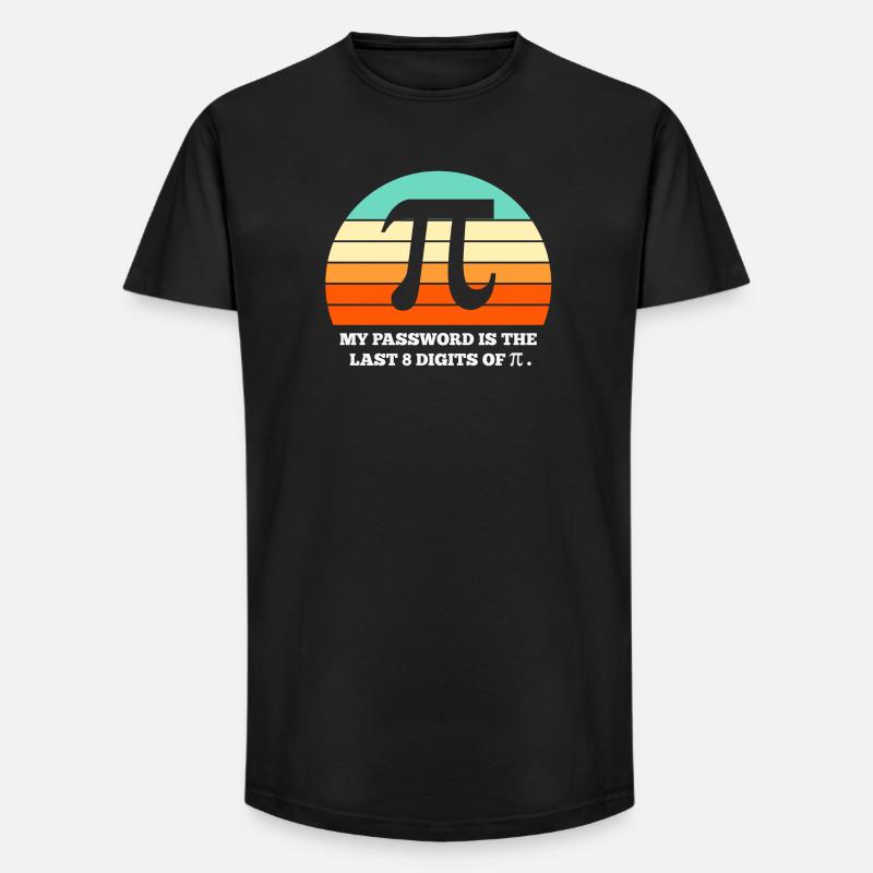 pi, math, mathematics - Long Fit Men's T-Shirt - black