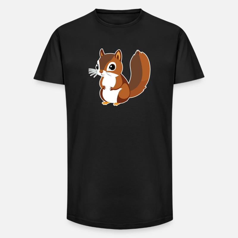 Eichhörnchen - Long Fit Männer T-Shirt - Schwarz
