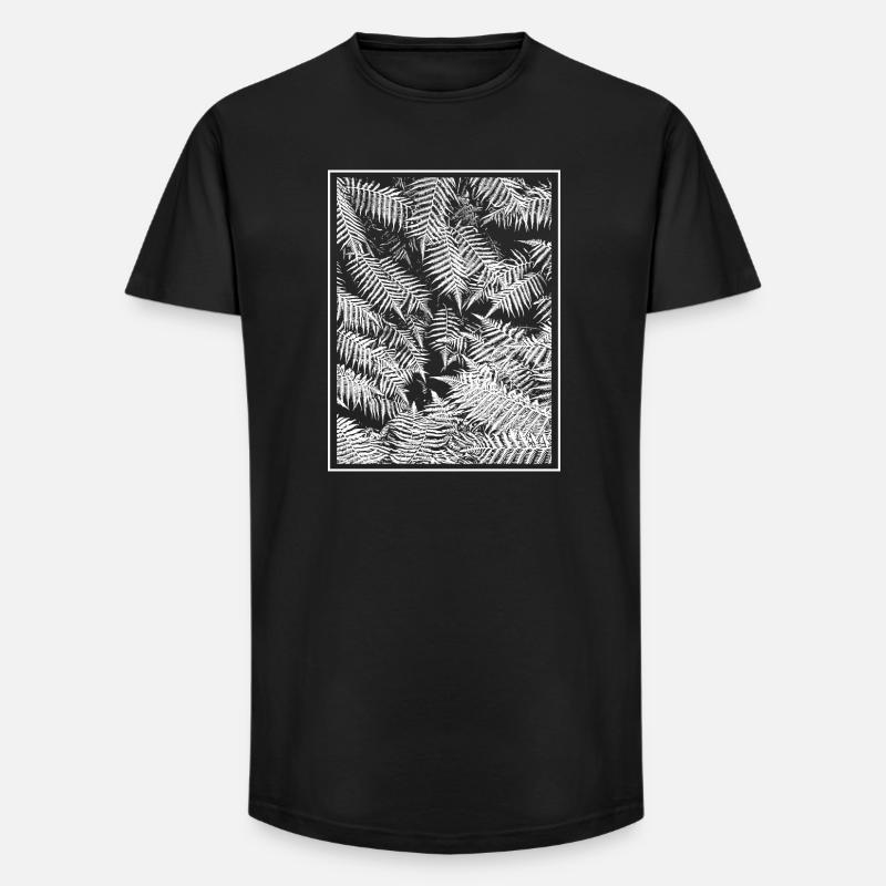 Gemüsefarn - Long Fit Männer T-Shirt - Schwarz