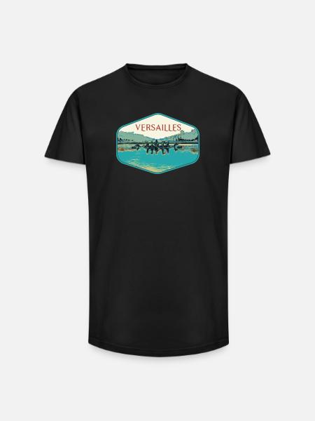 Palazzo di Versailles, il carro di Apollo, Francia - T-shirt uomo a vestibilità lunga - nero