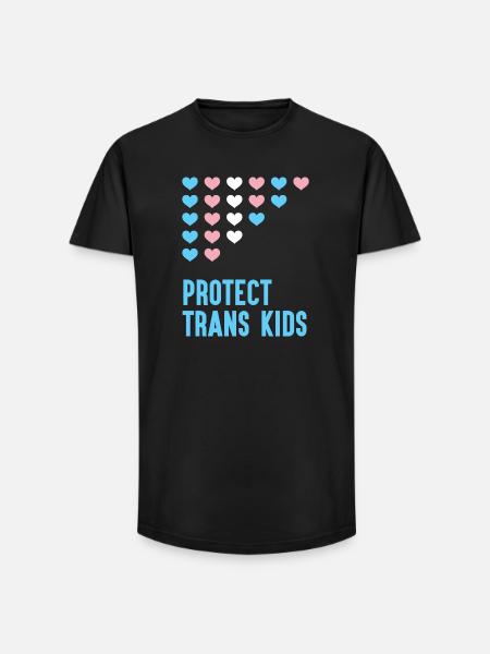 LGBT Pride Month - Protect Trans Kids - Long Fit Men's T-Shirt - black