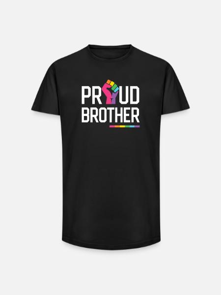 LGBT Pride Month - Proud Brother - Long Fit Men's T-Shirt - black