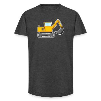Bagger Baustelle Baggerfahrer - Long Fit Männer T-Shirt - Anthrazit - Vorne - AI Model Male 185 light (185cm)