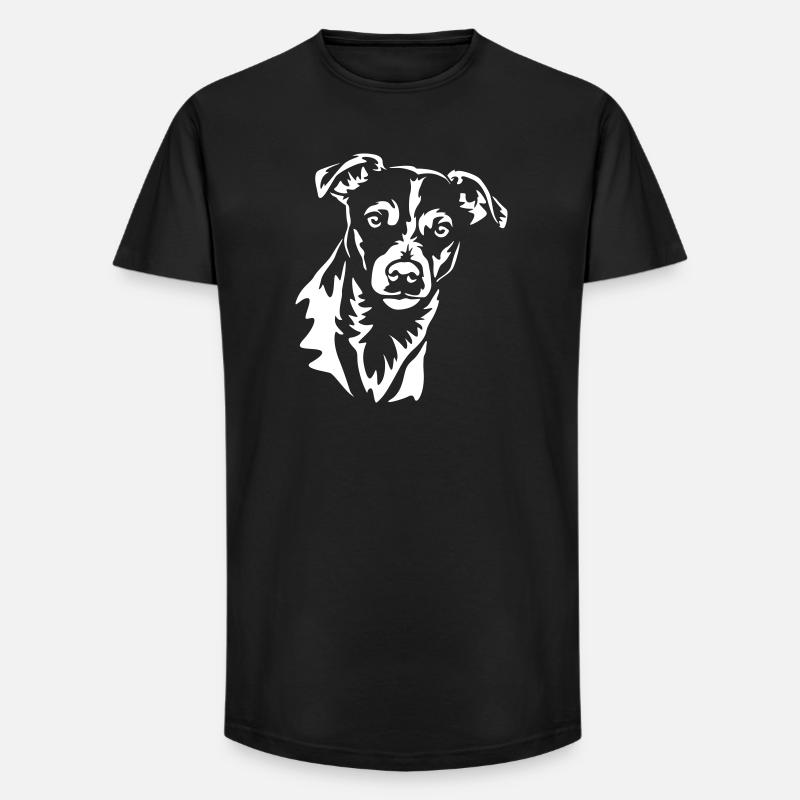 Jack Russell Terrier Head "Black Edition" - T-shirt uomo a vestibilità lunga - nero