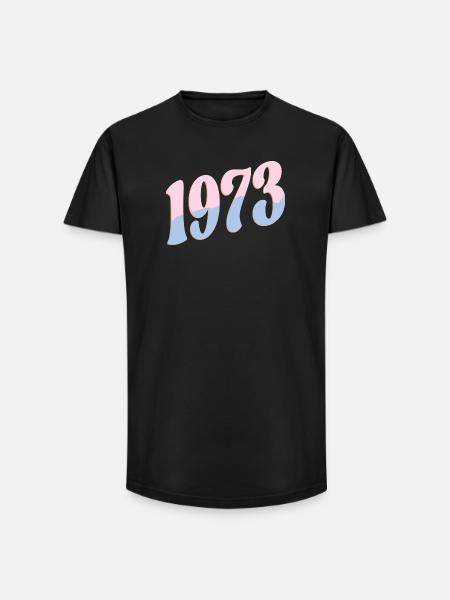1973 Birthday Gifts Retro - Long Fit Men's T-Shirt - black