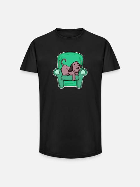 Sleeping dog - Long Fit Men's T-Shirt - black