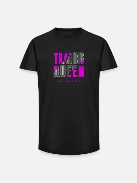 Trading Queen - Long Fit Men's T-Shirt - black