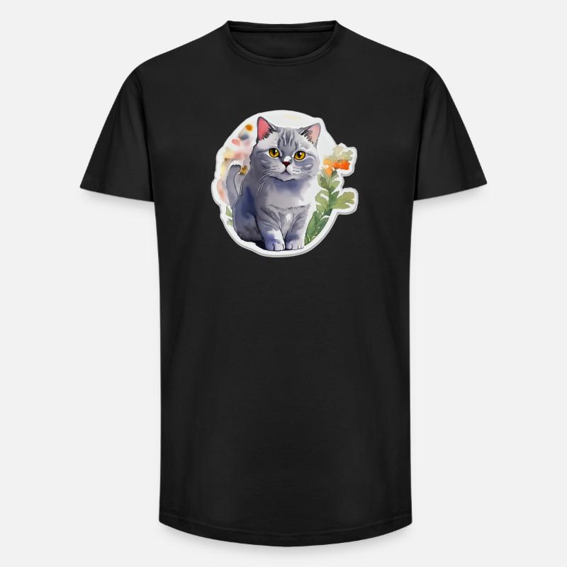 Britisch Kurzhaar - Long Fit Männer T-Shirt - Schwarz