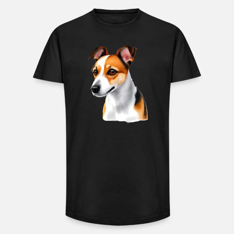 Jack Russel - Long Fit Männer T-Shirt - Schwarz