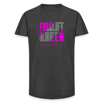 Forklift queen - Long Fit Men's T-Shirt - charcoal grey - Front - AI Model Male 185 light (185cm)
