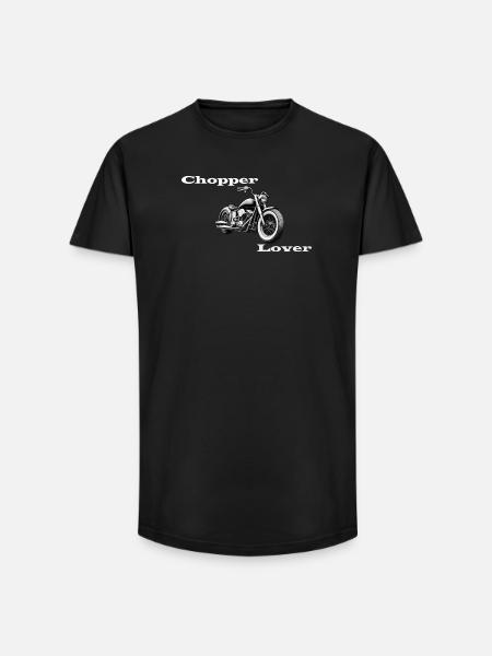 Chopper Lover white - Long Fit Men's T-Shirt - black