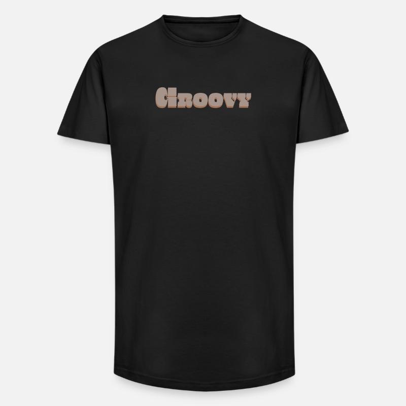 Groovig - Long Fit Männer T-Shirt - Schwarz