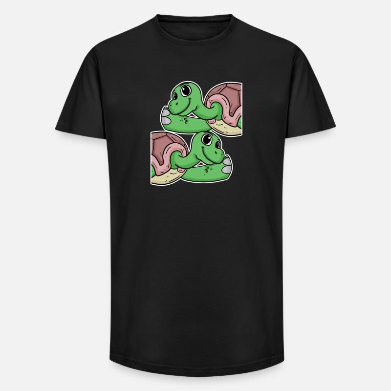 Turtle Turtles - Long Fit Men's T-Shirt - black