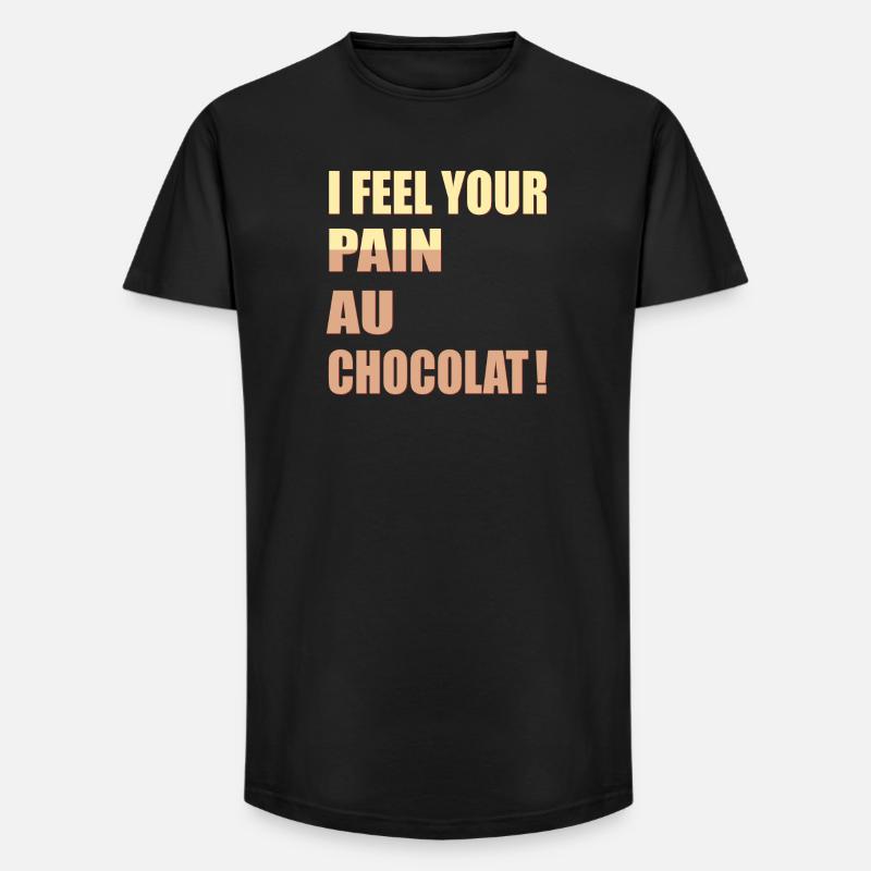 Schokoladen Brötchen Frankreich England - Long Fit Männer T-Shirt - Schwarz