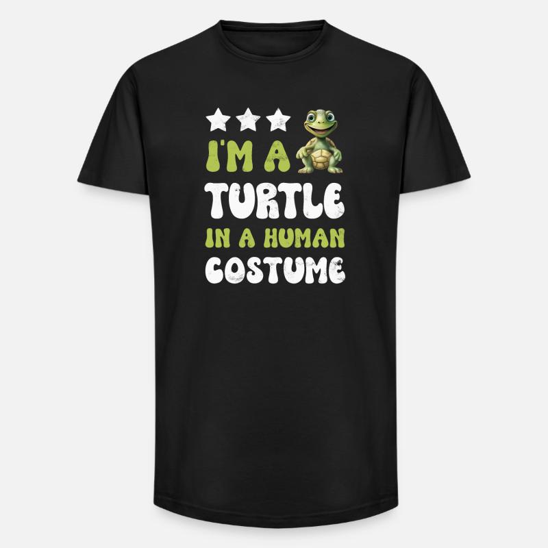 Schildkröte Schildkröten - Long Fit Männer T-Shirt - Schwarz