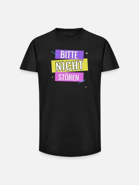 Bitte Nicht Stören - Long Fit Männer T-Shirt - Schwarz