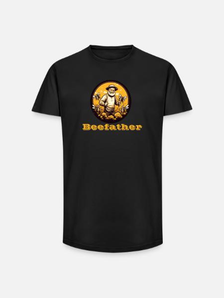 Beefather - T-shirt coupe longue homme - noir