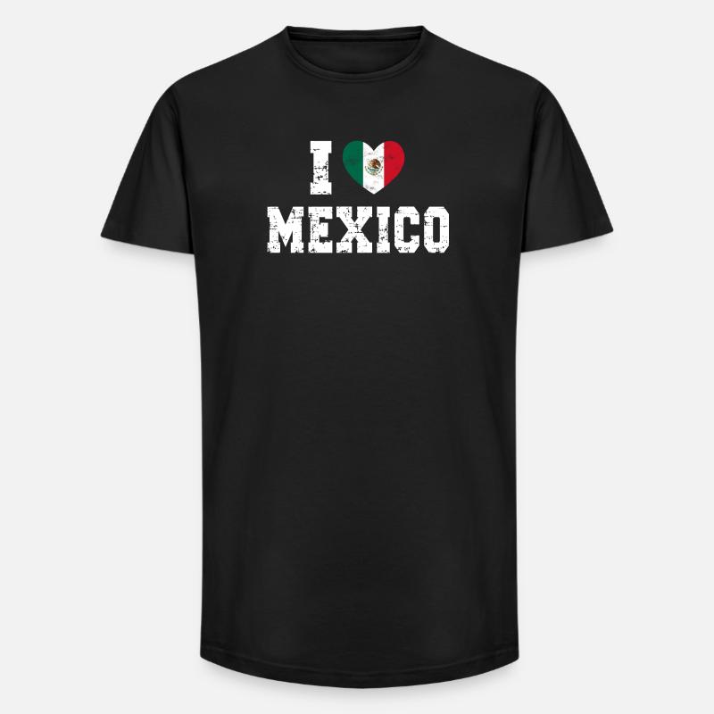 Mexiko - Long Fit Männer T-Shirt - Schwarz