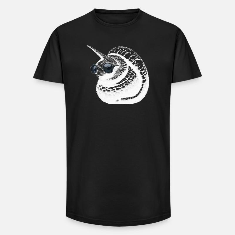 Coole EinhornSchnecke - Long Fit Männer T-Shirt - Schwarz