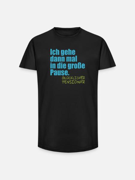 Abschiedsgeschenke Pensionär Lehrer RENTE - Long Fit Männer T-Shirt - Schwarz