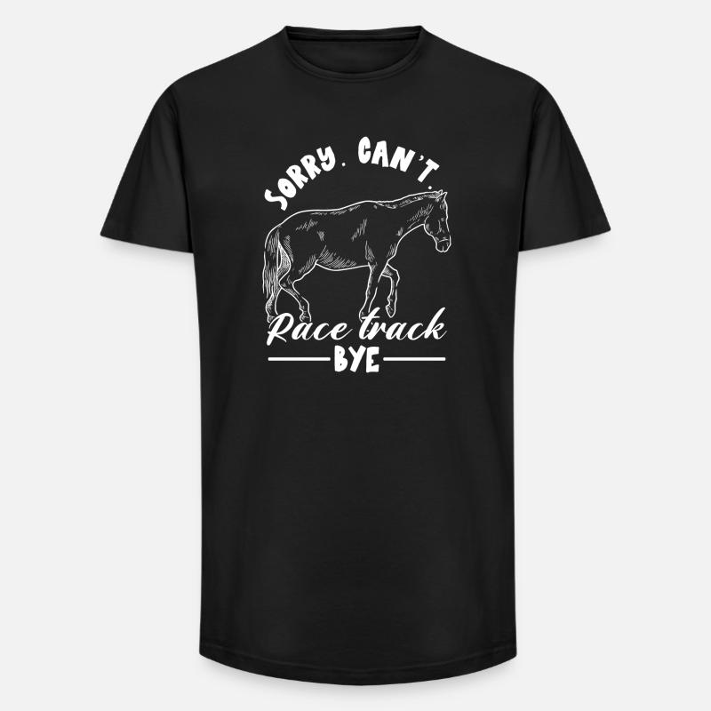 Pferde Design - Long Fit Männer T-Shirt - Schwarz