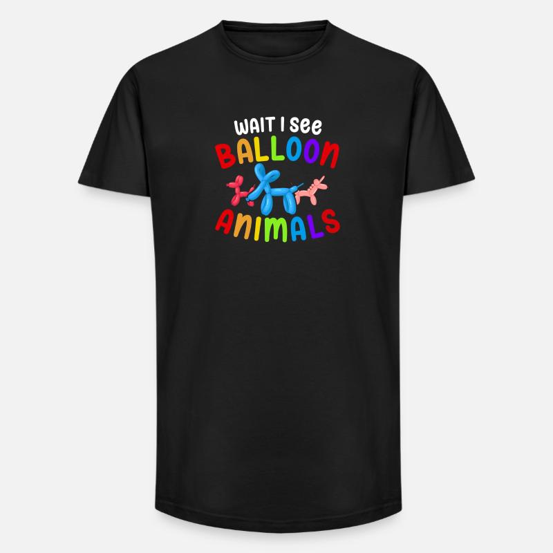 Ballon Twisting Design - Long Fit Männer T-Shirt - Schwarz