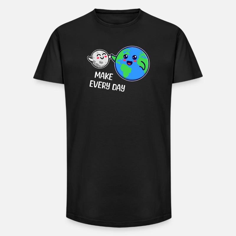Mutter Erde Statement Umweltfreundlich Umwelt - Long Fit Männer T-Shirt - Schwarz
