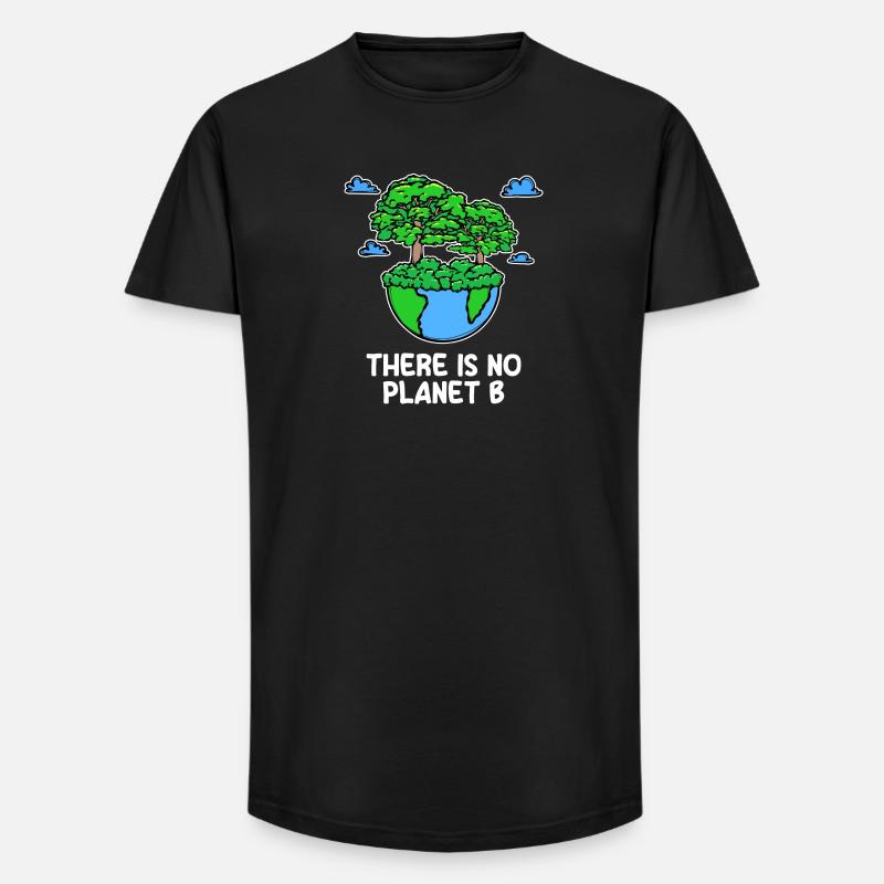 Mutter Erde Planet Statement Baum Naturschutz - Long Fit Männer T-Shirt - Schwarz