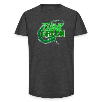 Environment Environmentalist Statement Earth Mother Nature - Long Fit Men's T-Shirt - charcoal grey - Front - AI Model Male 185 light (185cm)
