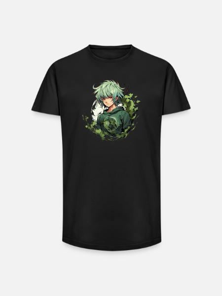 Manga Boy Design - Long Fit Men's T-Shirt - black