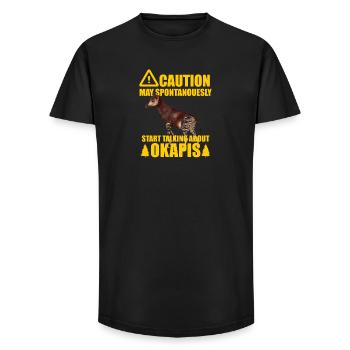Okapi the Forest Whisperer - Long Fit Men's T-Shirt - black - Front - AI Model Male 185 light (185cm)