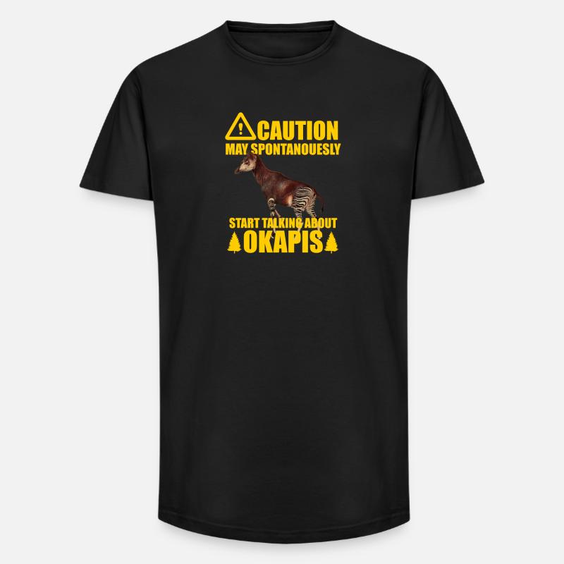 Okapi der Waldflüsterer - Long Fit Männer T-Shirt - Schwarz