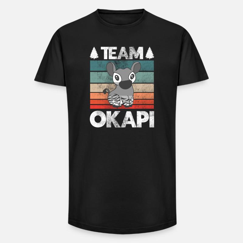Okapi das Juwel des Dschungels - Long Fit Männer T-Shirt - Schwarz