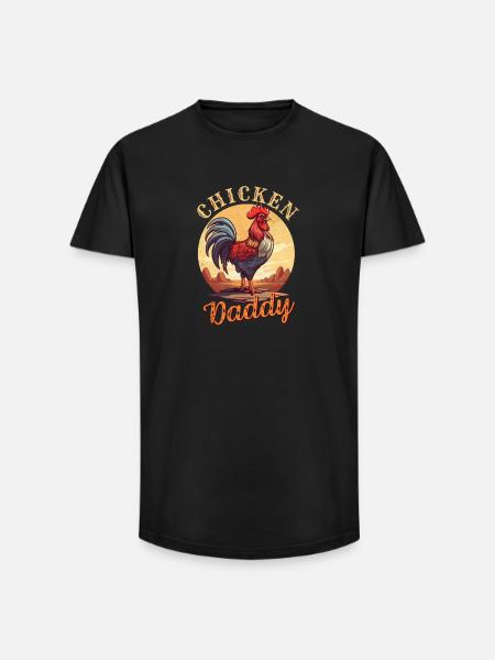 Royal Welsh with Rooster's Head - Long Fit Men's T-Shirt - black