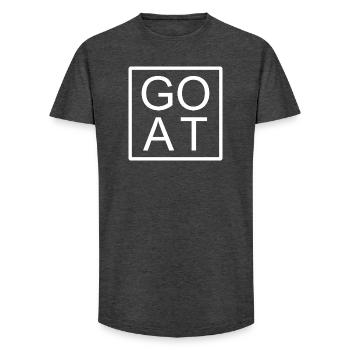 ZIEGE - Long Fit Männer T-Shirt - Anthrazit - Vorne - AI Model Male 185 light (185cm)