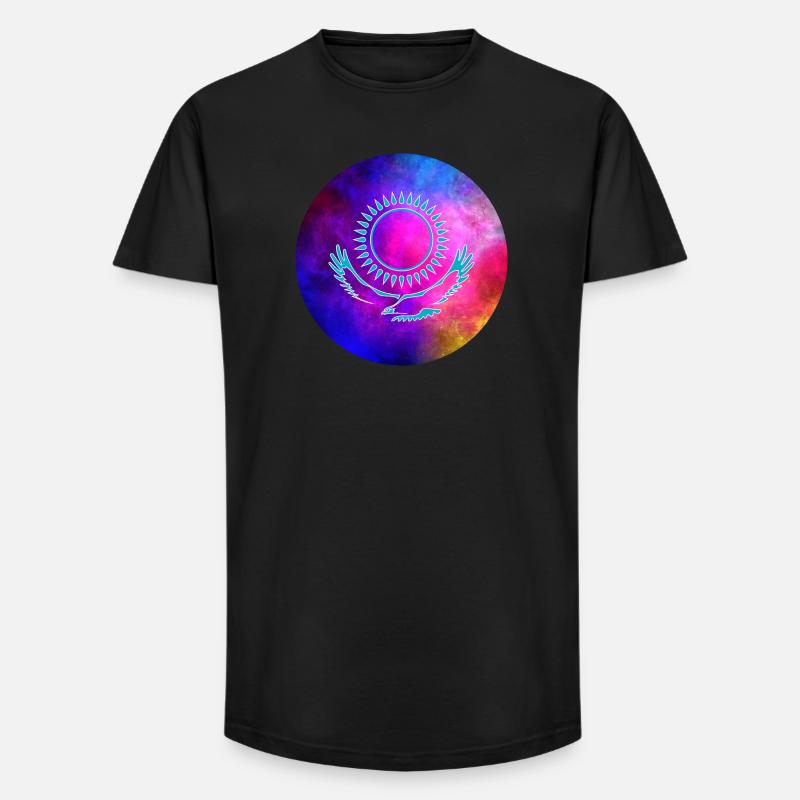 Kasachstan Galaxie Geschenk - Long Fit Männer T-Shirt - Schwarz