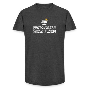 Photovoltaik Besitzer Solar Stromspeicher - Long Fit Männer T-Shirt - Anthrazit - Vorne - AI Model Male 185 light (185cm)