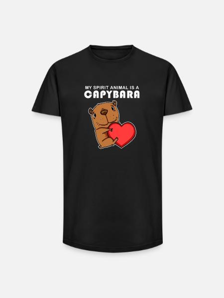 Capybara Wasserschwein Capybaras - Long Fit Men's T-Shirt - black