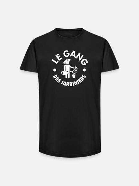 jardiner, jardinier, jardinage - T-shirt coupe longue homme - noir