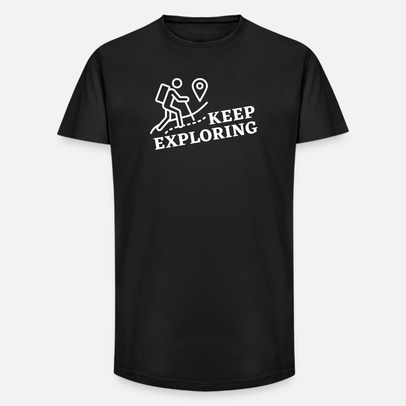 Keep Exploring - Long Fit Men's T-Shirt - black