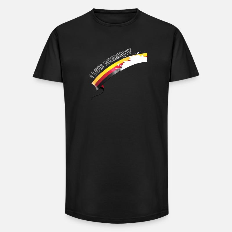 i like Germany with Milk - Long Fit Männer T-Shirt - Schwarz