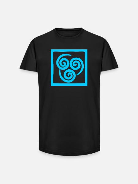 Symbol of wind in square - Long Fit Men's T-Shirt - black