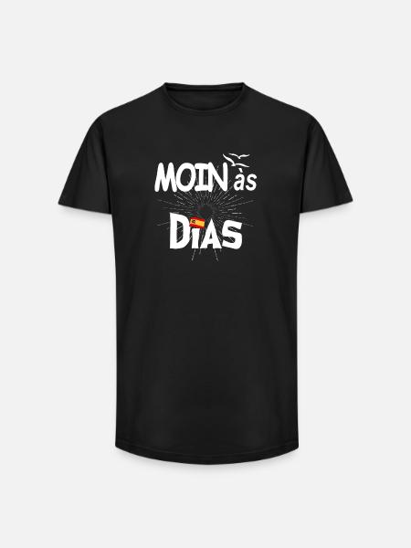 MOINas Dias - Long Fit Männer T-Shirt - Schwarz