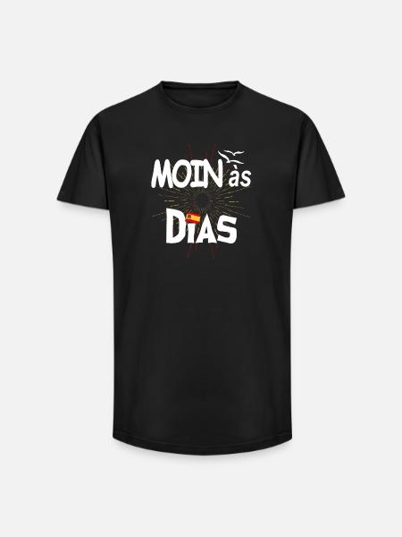 MOINas Dias - Long Fit Männer T-Shirt - Schwarz