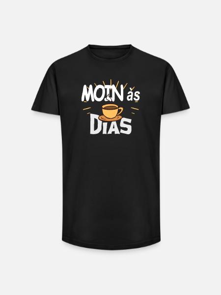 MOINas Dias - Long Fit Männer T-Shirt - Schwarz