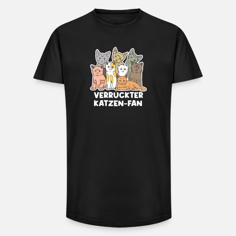 Knuddeltier Haustiere Katze Heimtier Statement - Long Fit Männer T-Shirt - Schwarz