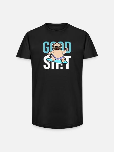 Hund Statement Haustiere Lieblingstier Kuscheltier - Long Fit Männer T-Shirt - Schwarz
