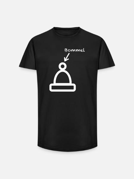 Bommel Mütze, Mützendesign - Long Fit Männer T-Shirt - Schwarz